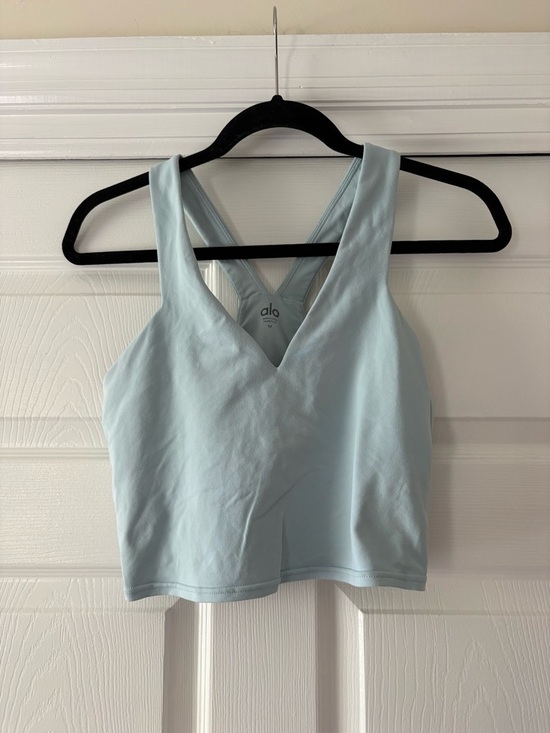 ALO Yoga Tops - ALO Yoga pale blue V-neck racerback tank